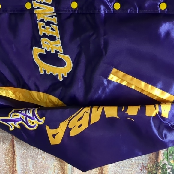 HEADGEAR classics purple alt Kobe Crenshaw satin jacket size medium - Picture 3 of 9